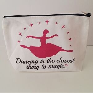Dance canvas cosmetic bag